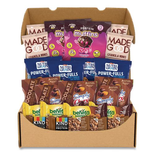 Picture of Chocolate for Breakfast Snack Box, Chocolate, 23 Assorted Snacks/Box