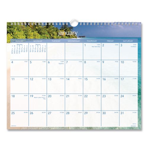 Tropical+Escape+Wall+Calendar%2C+Tropical+Escape+Photography%2C+15+x+12%2C+Pale+Blue%2FMulticolor+Sheets%2C+12-Month+%28Jan+to+Dec%29%3A+2025