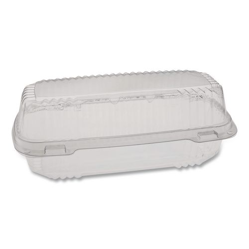 Picture of ClearView SmartLock Hinged Lid Container, 23 oz, 8.5 x 4 x 2.5, Clear, Plastic, 250/Carton