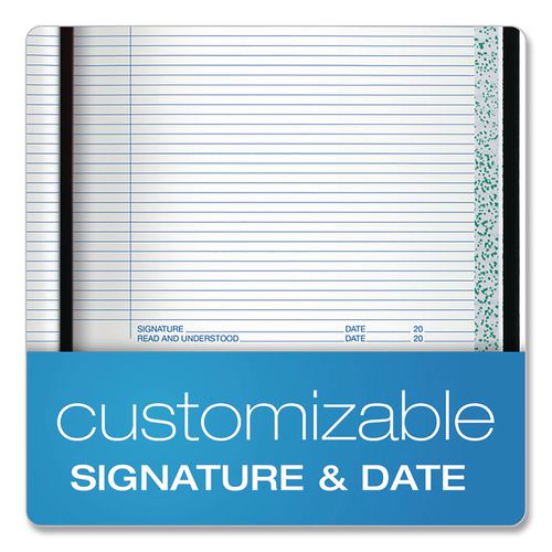 Picture of Laboratory Notebook, Data/Lab-Record Format, Black/Red Cover, (300) 10.38 x 8.13 Sheets