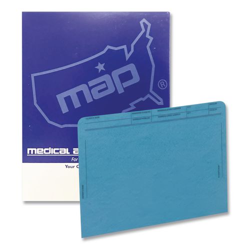 Picture of Patient File Pocket, Letter Size, Blue, 50/Box