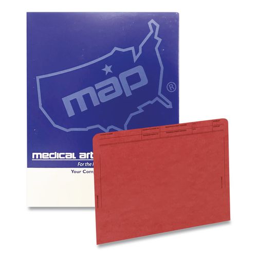 Picture of Patient File Pocket, Letter Size, Red, 50/Box