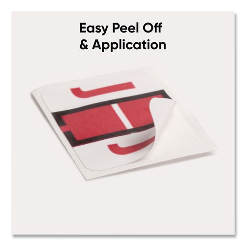 Picture of A-Z Color-Coded End Tab Filing Labels, J, 1 x 1.25, White, 500/Roll