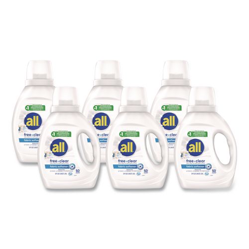 Picture of Free Clear Liquid Fabric Softener, Fragrance Free, 34 oz Bottle, 6/Carton