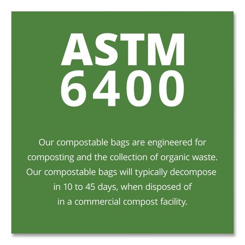 Picture of EcoSafe-6400 Bags, 30 gal, 1.1 mil, 30" x 39", Green, 48/Box