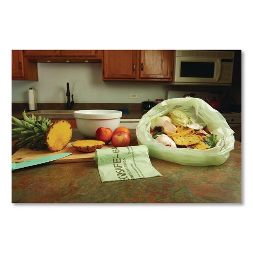 Picture of EcoSafe-6400 Bags, 13 gal, 0.85 mil, 24" x 30", Green, 45/Box