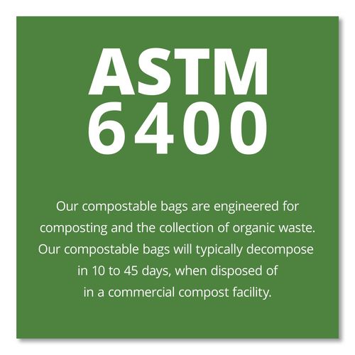 Picture of EcoSafe-6400 Bags, 48 gal, 0.85 mil, 42" x 48", Green, 40/Box