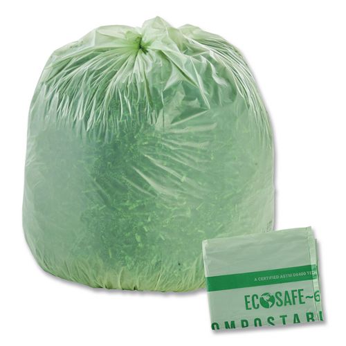 Picture of EcoSafe-6400 Bags, 64 gal, 0.85 mil, 48" x 60", Green, 30/Box