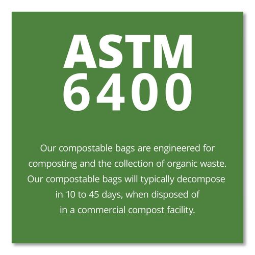 Picture of EcoSafe-6400 Bags, 64 gal, 0.85 mil, 48" x 60", Green, 30/Box