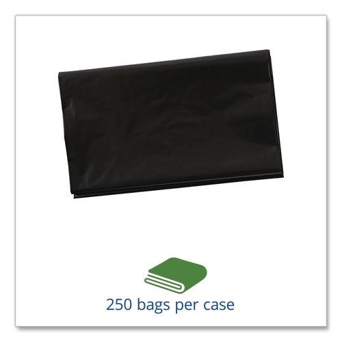 Picture of Total Recycled Content Plastic Trash Bags, 10 gal, 1 mil, 24" x 24", Black/Brown, 250/Carton