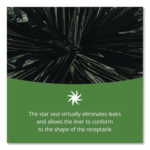 Picture of Total Recycled Content Plastic Trash Bags, 30 gal, 1.3 mil, 30" x 39", Black/Brown, 100/Carton