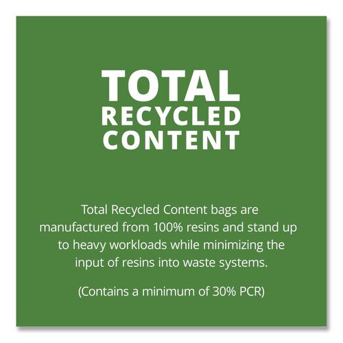 Picture of Total Recycled Content Plastic Trash Bags, 33 gal, 1.3 mil, 33" x 40", Black/Brown, 100/Carton