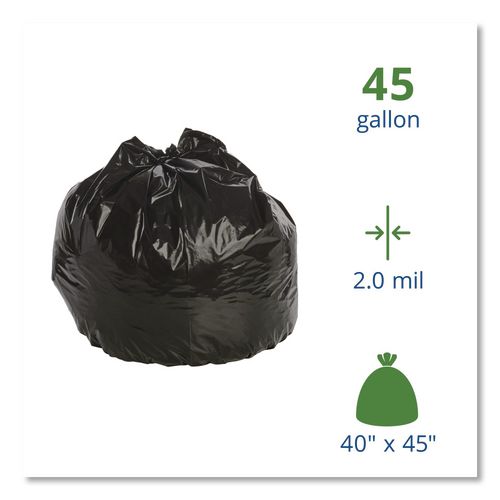 Picture of Insect-Repellent Trash Bags, 45 gal, 2 mil, 40" x 45", Black, 65/Box