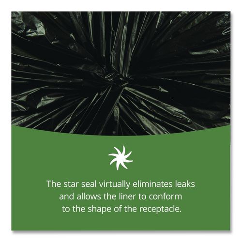 Picture of Total Recycled Content Plastic Trash Bags, 60 gal, 1.5 mil, 38" x 60", Black/Brown, 100/Carton