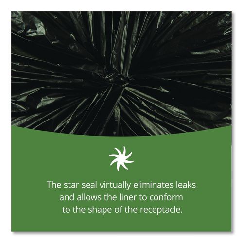Picture of Total Recycled Content Plastic Trash Bags, 45 gal, 1.5 mil, 40" x 48", Black/Brown, 100/Carton