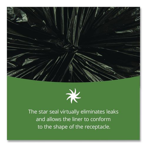 Picture of Total Recycled Content Plastic Trash Bags, 56 gal, 1.5 mil, 43" x 49", Black/Brown, 100/Carton
