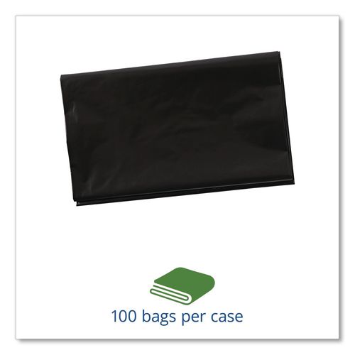 Picture of Total Recycled Content Plastic Trash Bags, 65 gal, 1.5 mil, 50" x 51", Black/Brown, 100/Carton