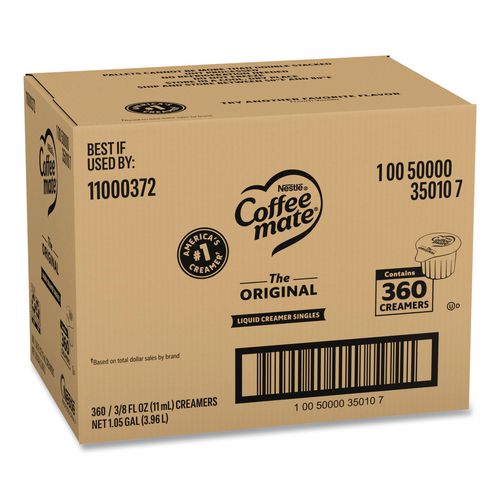 Picture of Liquid Coffee Creamer, Original, 0.38 oz Mini Cups, 360/Carton