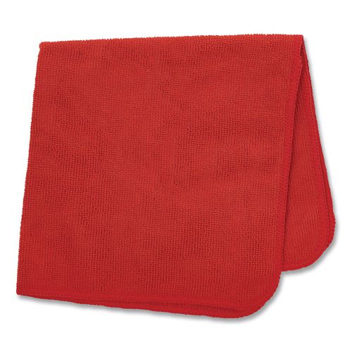 Picture of Microfiber Cleaning Cloths, 12 x 12, Red, 24/Pack