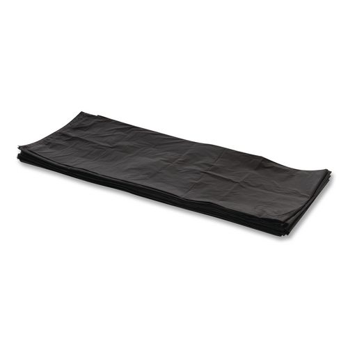 Picture of Reprocessed Resin Can Liners, 60 gal, 1.5 mil, 38" x 58", Black, Flat Pack, 100/Carton