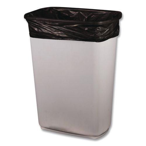 Picture of Reprocessed Resin Can Liners, 60 gal, 1.5 mil, 38" x 58", Black, Flat Pack, 100/Carton