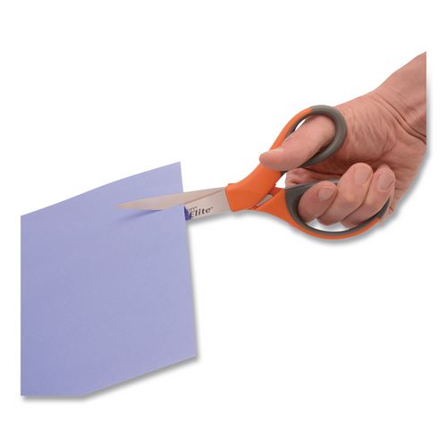 Picture of Elite Series Stainless Steel Shears, 8" Long, 3.5" Cut Length, Straight Orange Handle