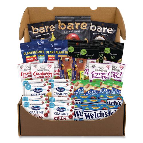 Picture of Fruits and Nuts Snack Box, 37 Assorted Snacks/Box