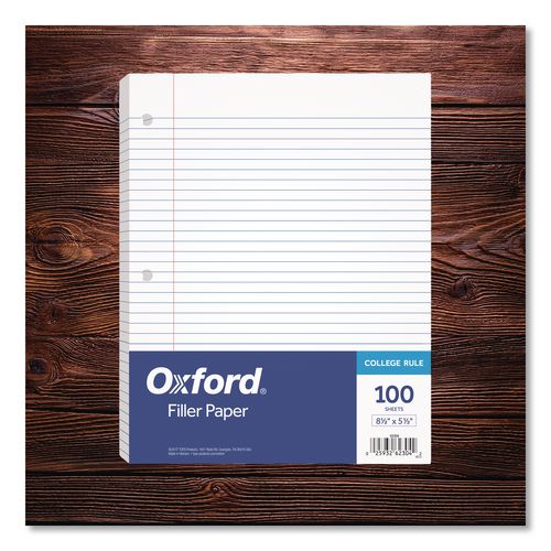 Picture of Filler Paper, 3-Hole, 5.5 x 8.5, Medium/College Rule, 100/Pack