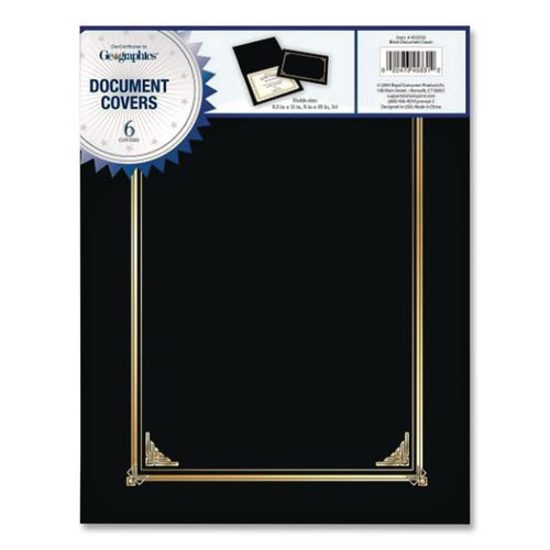 Certificate%2FDocument+Cover%2C+12.5+x+9.75%2C+Black%2C+6%2FPack