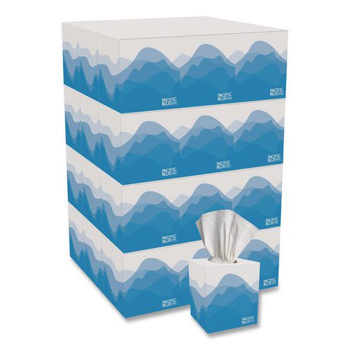 Pacific+Blue+Select+Cube+Box+Facial+Tissue%2C+2-Ply%2C+White%2C+100+Sheets%2Fbox%2C+36+Boxes%2Fcarton