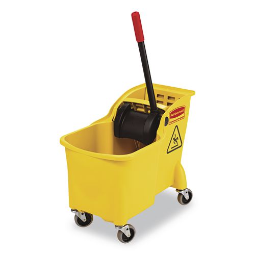 Tandem+31-Quart+Bucket%2FWringer+Combo%2C+Reverse%2C+Yellow