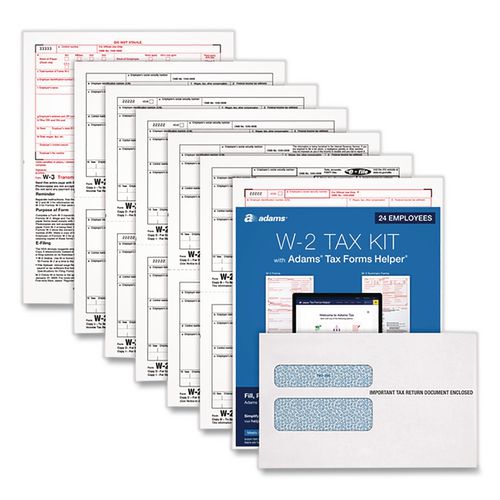 6-Part+W-2+Tax+Form+Kit+with+Security+Envelopes+and+Tax+Forms+Helper%2C+2024%2C+8.5+x+5.5%2C+2+Forms%2FSheet%2C+24+Forms+Total