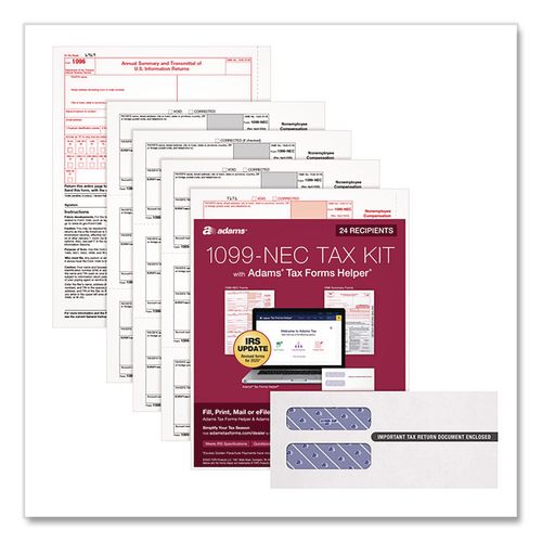 4-Part+1099-NEC+Tax+Form+Kit+with+Security+Envelopes+and+Tax+Forms+Helper%2C+2024%2C+8.5+x+3.5%2C+3+Forms%2FSheet%2C+24+Forms+Total