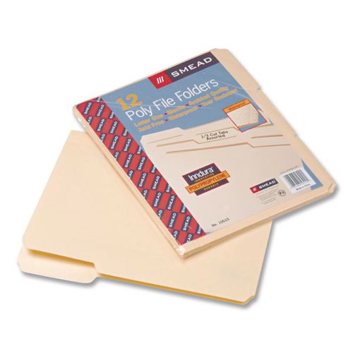 Poly+Manila+Folders%2C+1%2F3-Cut+Tabs%3A+Assorted%2C+Letter+Size%2C+Manila%2C+12%2FPack