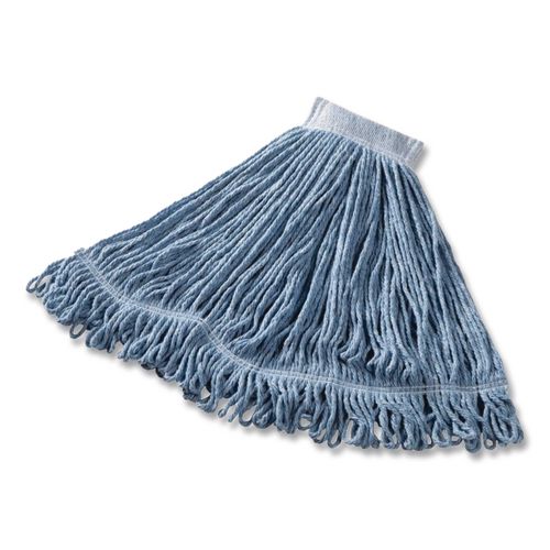 Super+Stitch+Blend+Mop+Head%2C+Cotton%2FSynthetic%2C+Large%2C+Blue%2C+6%2FCarton