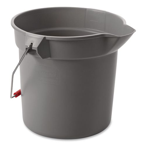 10+Quart+Plastic+Utility+Pail%2C+Plastic%2C+Gray%2C+10.5%26quot%3B+dia