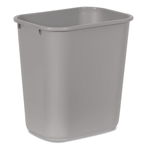 Deskside+Plastic+Wastebasket%2C+7+gal%2C+Plastic%2C+Gray
