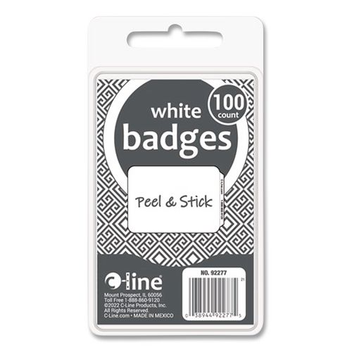Self-Adhesive+Name+Badges%2C+3.5+X+2.25%2C+White%2C+100%2Fbox