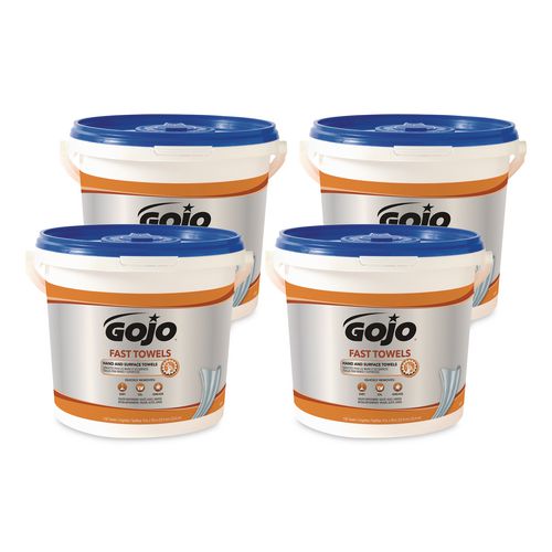 FAST+TOWELS+Hand+Cleaning+Towels%2C+9+x+10%2C+Fresh+Citrus%2C+Blue%2C+130%2FBucket%2C+4+Buckets%2FCarton