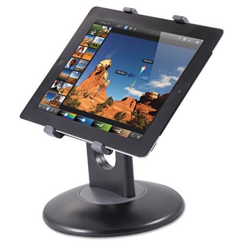 Picture of Stand for 7" to 10" Tablets, Swivel Base, Plastic, Black