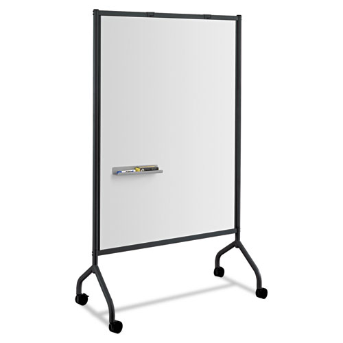 Picture of Impromptu Magnetic Whiteboard Collaboration Screen, 42w x 21.5d x 72h, Black/White