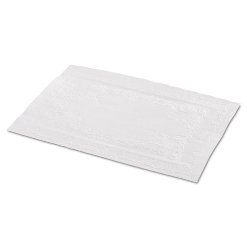 Picture of Classic Embossed Straight Edge Placemats, 10 x 14, White, 1,000/Carton