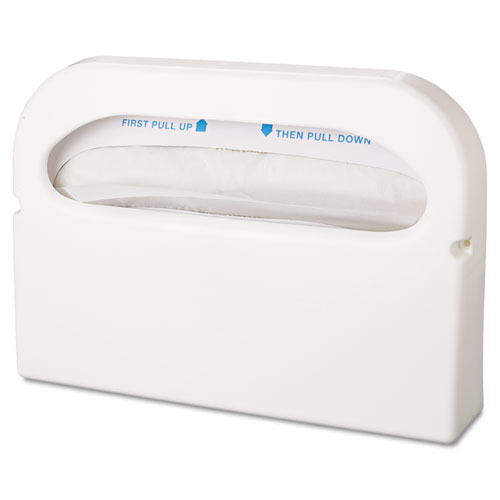 Picture of Health Gards Toilet Seat Cover Dispenser, Half-Fold, 16 x 3.25 x 11.5, White, 2/Box