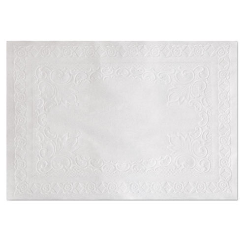 Picture of Classic Embossed Straight Edge Placemats, 10 x 14, White, 1,000/Carton