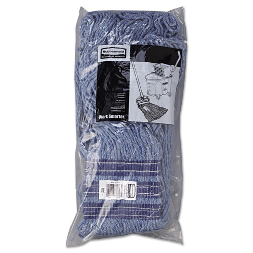 Picture of Universal Headband Mop Head, Cotton/Synthetic, 24oz, Blue, 12/Carton