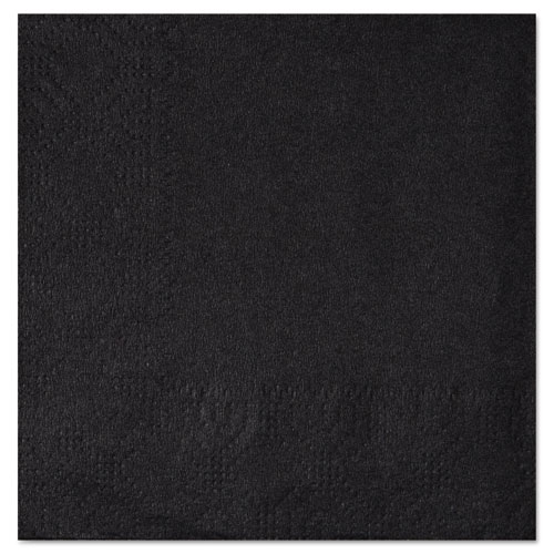 Picture of Beverage Napkins, 2-Ply, 9 1/2 x 9 1/2, Black, 1000/Carton