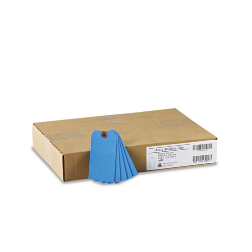 Picture of Unstrung Shipping Tags, 11.5 pt Stock, 4.75 x 2.38, Blue, 1,000/Box
