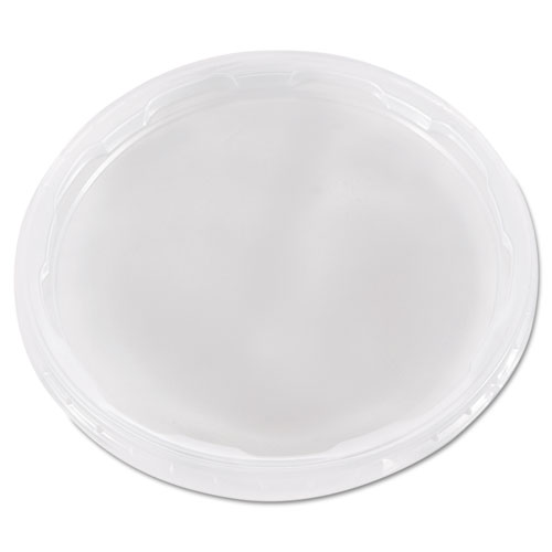 Picture of Deli Container Lids, Plug-Style, Clear, Plastic, 50/Pack, 10 Packs/Carton