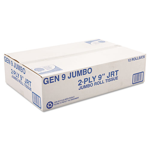 Picture of Jumbo Roll Bath Tissue, Septic Safe, 2-Ply, White, 3.3" x 700 ft, 12/Carton