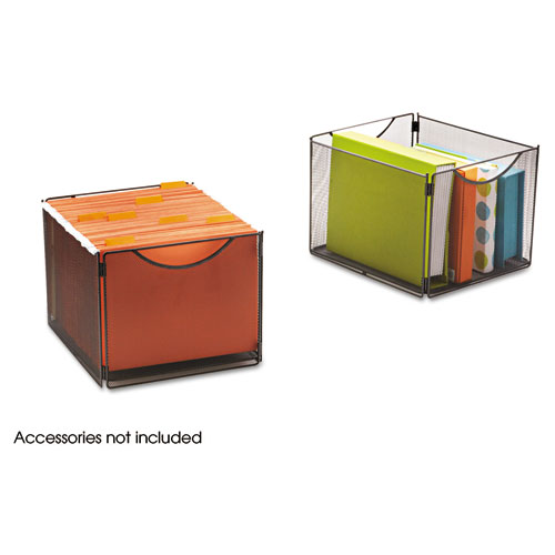 Picture of Onyx Mesh Cube Bins, 12.5w x 14d x 10h, Black, 2/Pack
